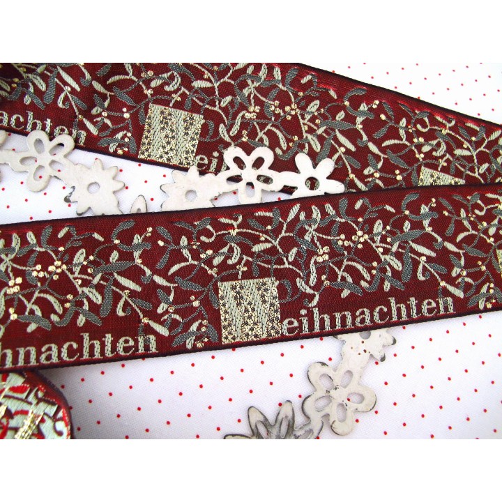Webband Weihnachten rot gold