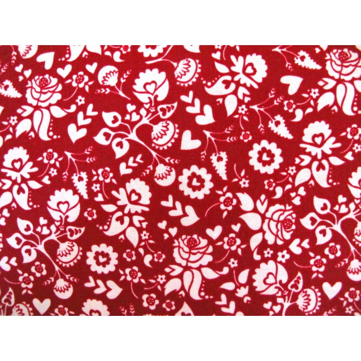 Fat Quarter Blumen himbeer rosa