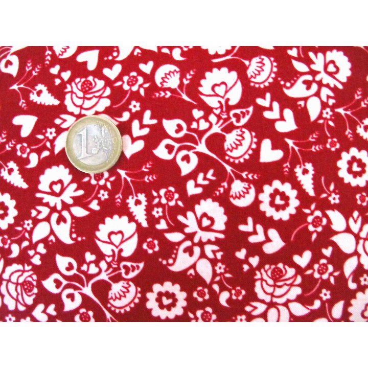 Fat Quarter Blumen himbeer rosa