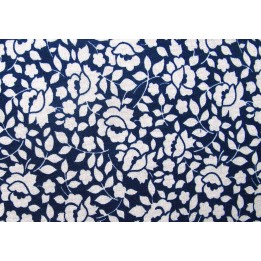 Stoff Blumen blau