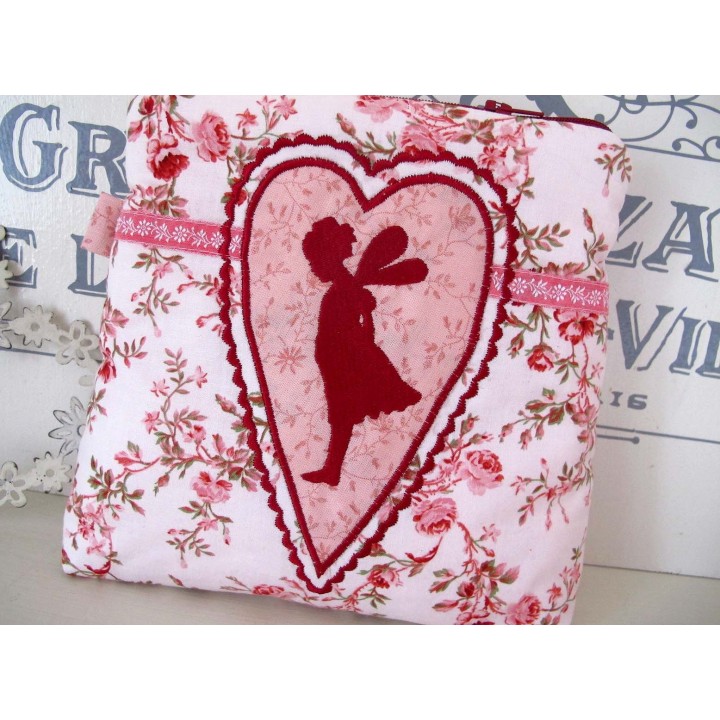 Kosmetiktasche  Elfe rot rosa