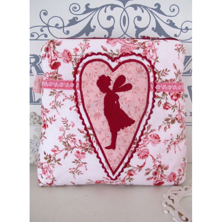 Kosmetiktasche  Elfe rot rosa