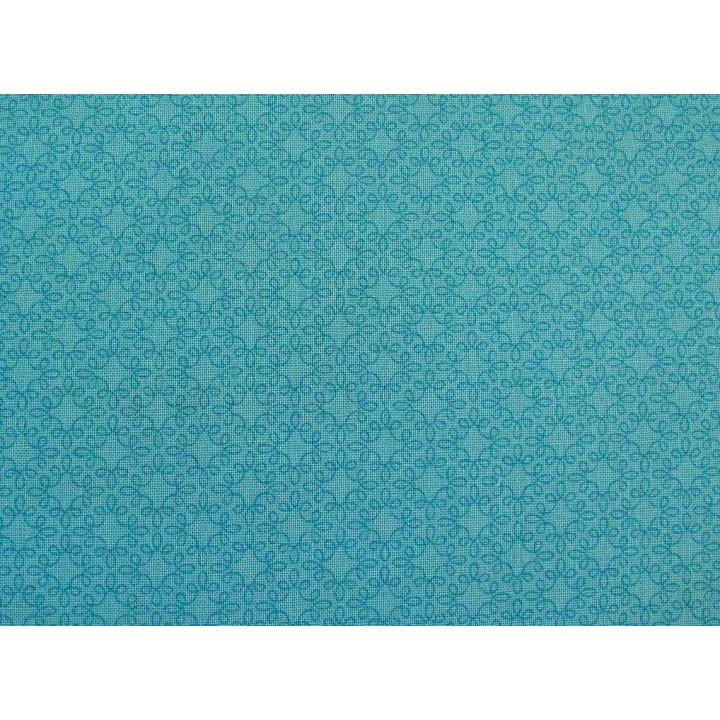 Patchworkstoff Ornamente türkis