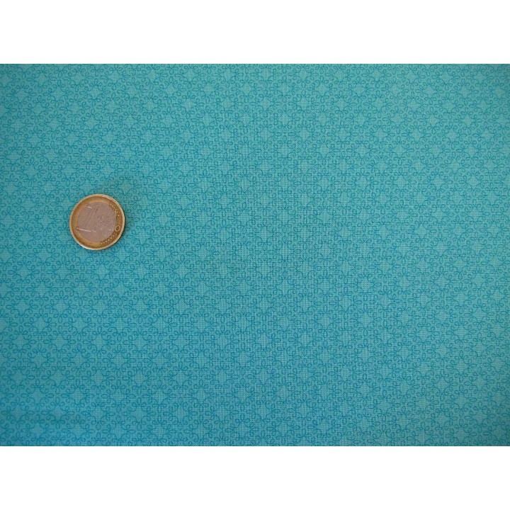 Patchworkstoff Ornamente türkis