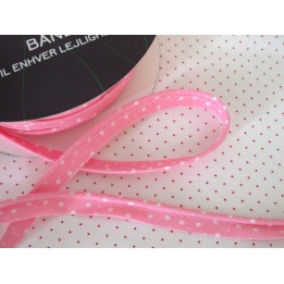 Paspelband rosa weiß Sternchen