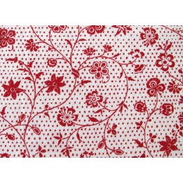 Stoff Ranken rot creme Fleur de Noel