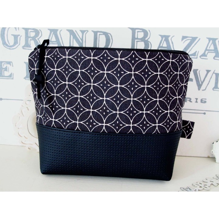 Kosmetiktasche  blau rosa