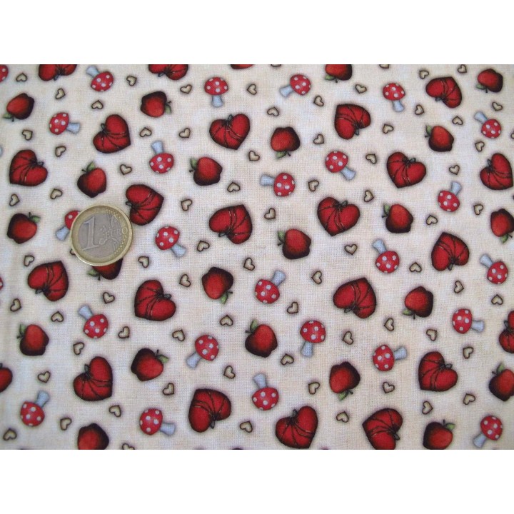 Patchworkstoff Herzchen My Story