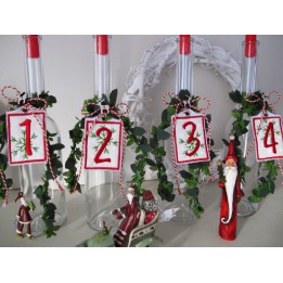 Adventskranz Zahlen 1 - 4 sehr dekorativ