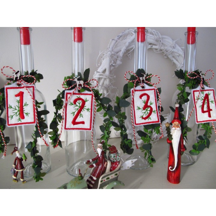Adventskranz Zahlen 1 - 4 sehr dekorativ
