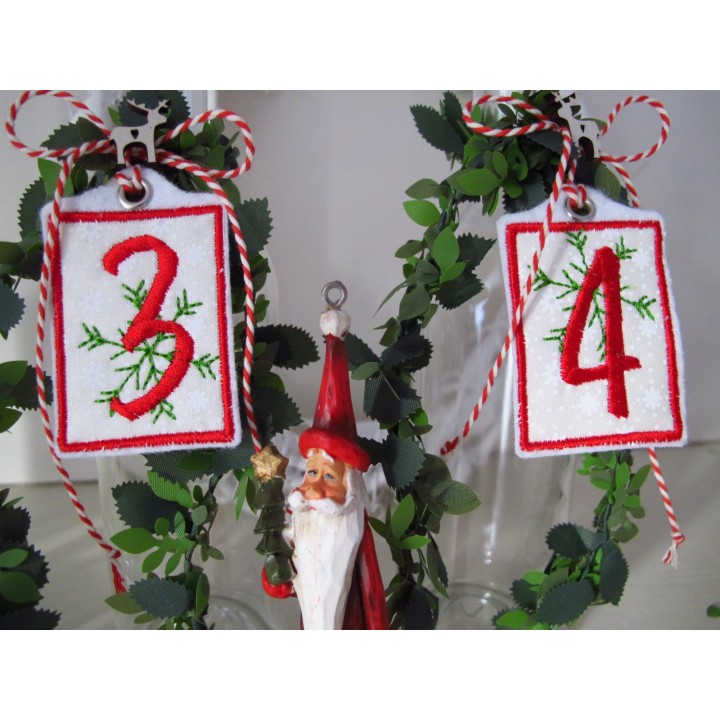 Adventskranz Zahlen 1 - 4 sehr dekorativ
