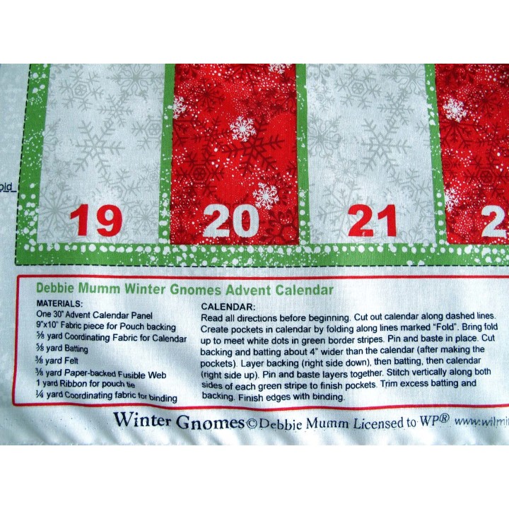 Adventskalender Panel Debbie Mumm Weihnachten