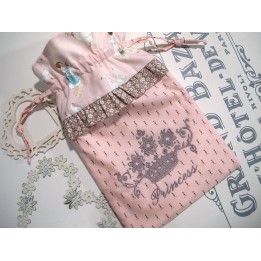 Wärmflaschenbezug rosa taupe Krone Baby
