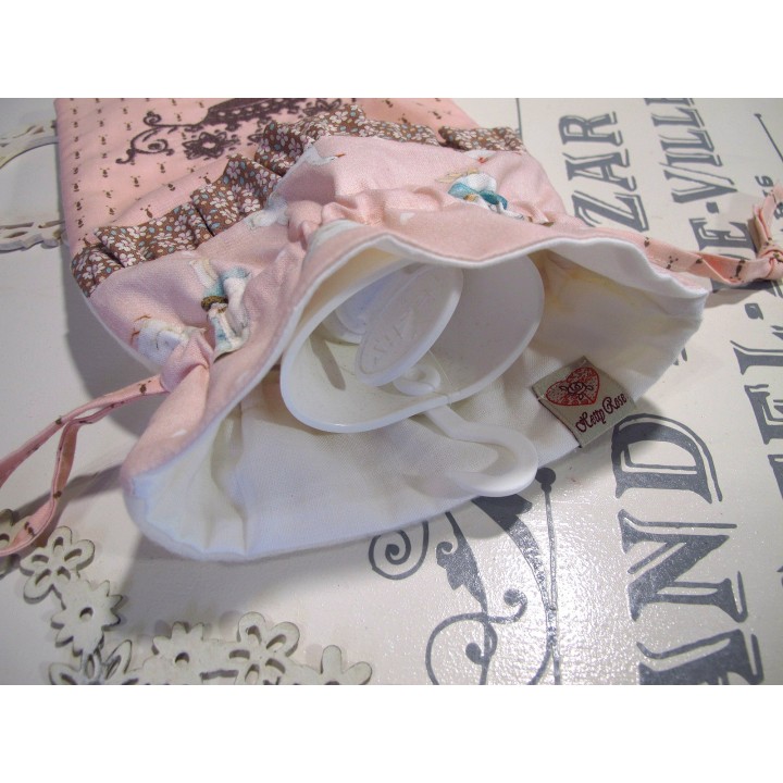Wärmflaschenbezug rosa taupe Krone Baby