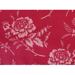Patchworktstoff Riley Blake Blumenstoff rot Red Elegance