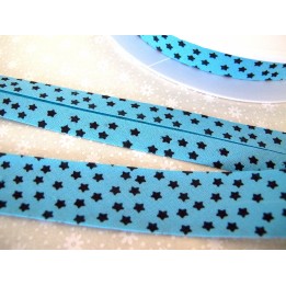 Schrägband schwarz blau Sternchen