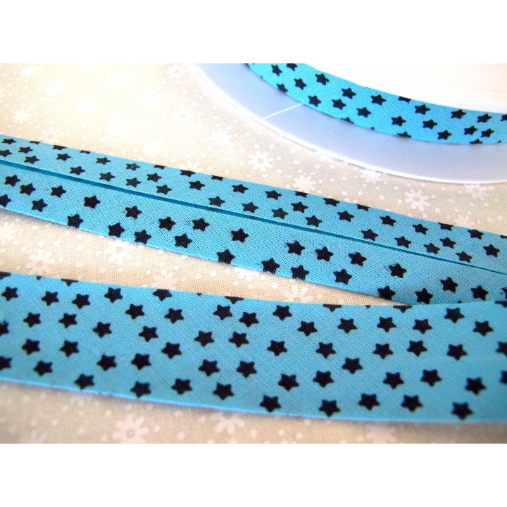 Schrägband schwarz blau Sternchen