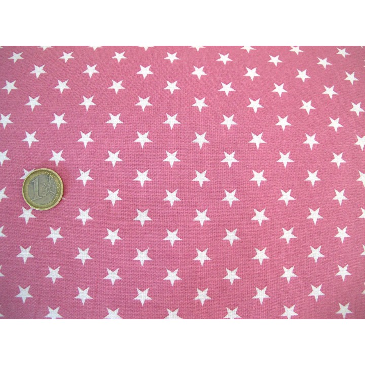 Sternchenstoff antik rosa weiß Baumwollstoff