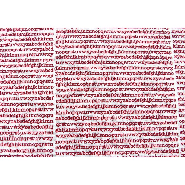 Quiltstoff Buchstaben rot The Print Shop Moda Patchworkstoff