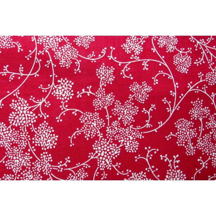 Stoff Blumen rot
