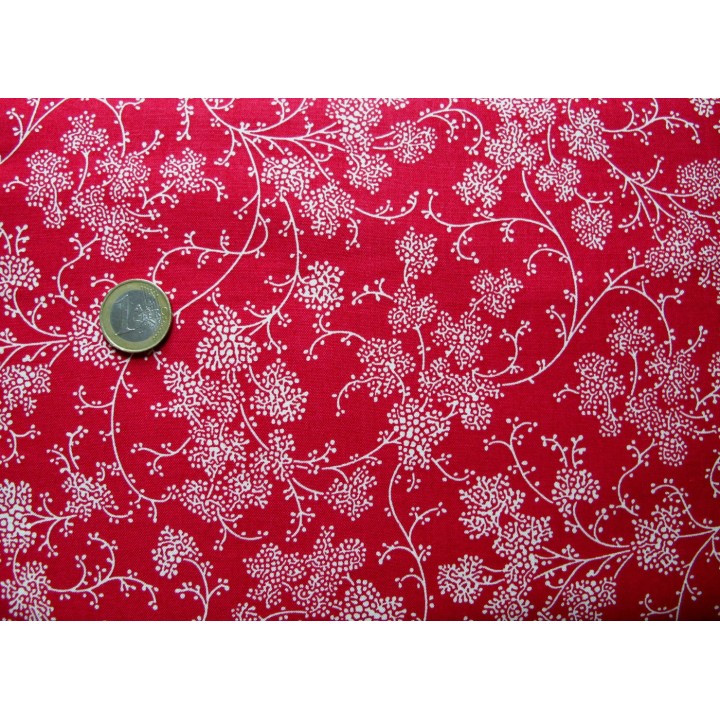 Stoff Blumen rot