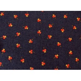 Designerstoff Kleeblatt braun Under The Oak Tree Quiltstoff
