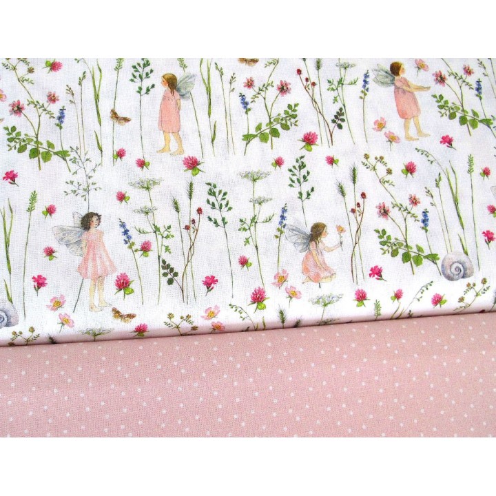 Stoffpaket Daniela Drescher Elfenstoff rosa weiß