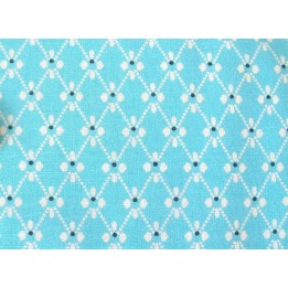 Quiltstoff türkis weiß Rosalinda Lillian Rose