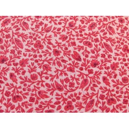Designerstoff Blumenstoff rot rosa Chafarcani