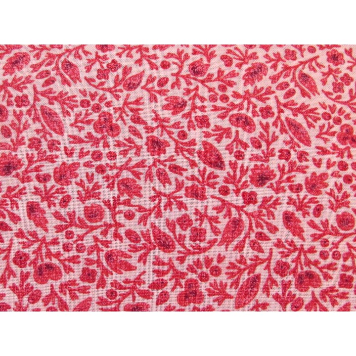 Designerstoff Blumenstoff rot rosa Chafarcani