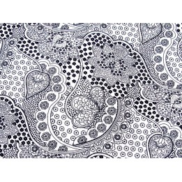 Patchworkstoff schwarz weiß Blumenstoff Opposites Attract