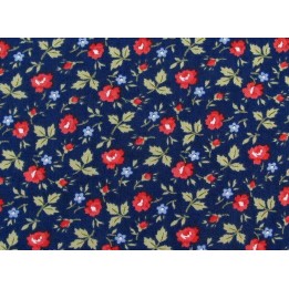 Patchworkstoff Rosenstoff Harbor Springs dunkelblau