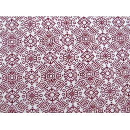 Westfalenstoff Ornamente rot weiß Lugano