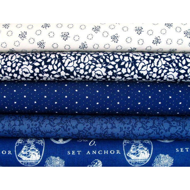 Stoffpaket weiß blau