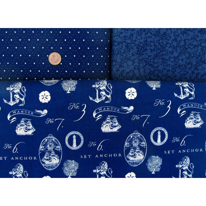 Stoffpaket weiß blau