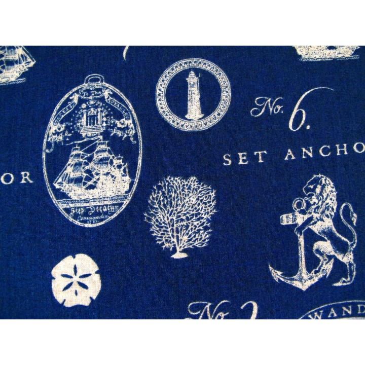 Patchworkstoff Schiffe maritim blau Hidden Cove