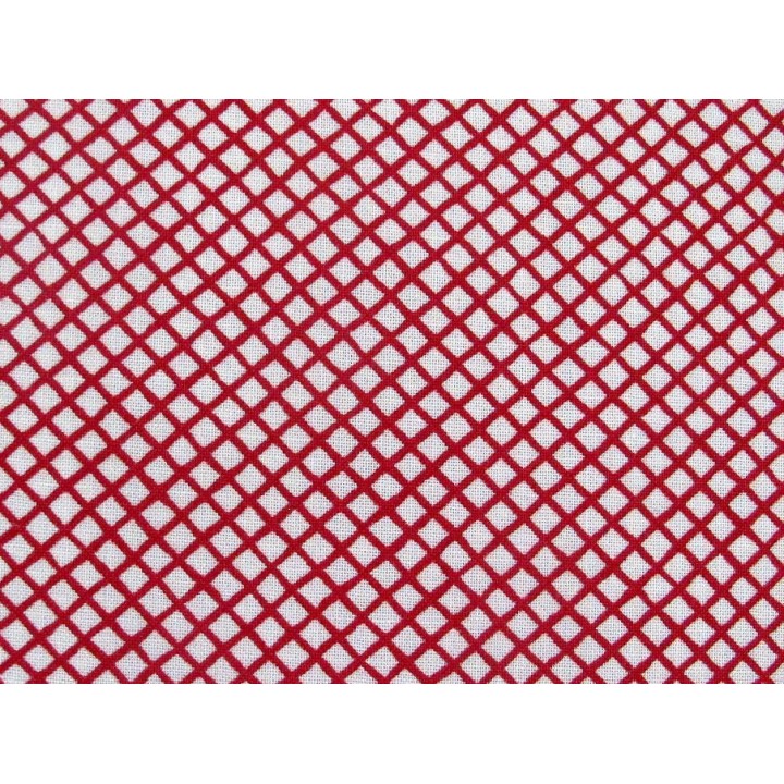 Patchworkstoff Karos rot La Rose Rouge Quiltstoff