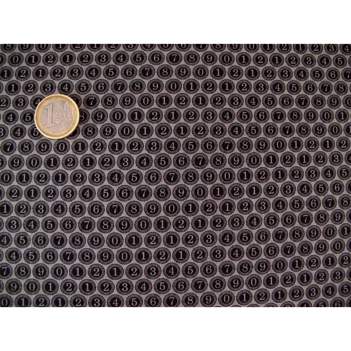 Patchworkstoff Zahlen schwarz Compositions Quiltstoff