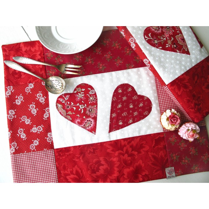 Freebie Tisch-Set Herzchen