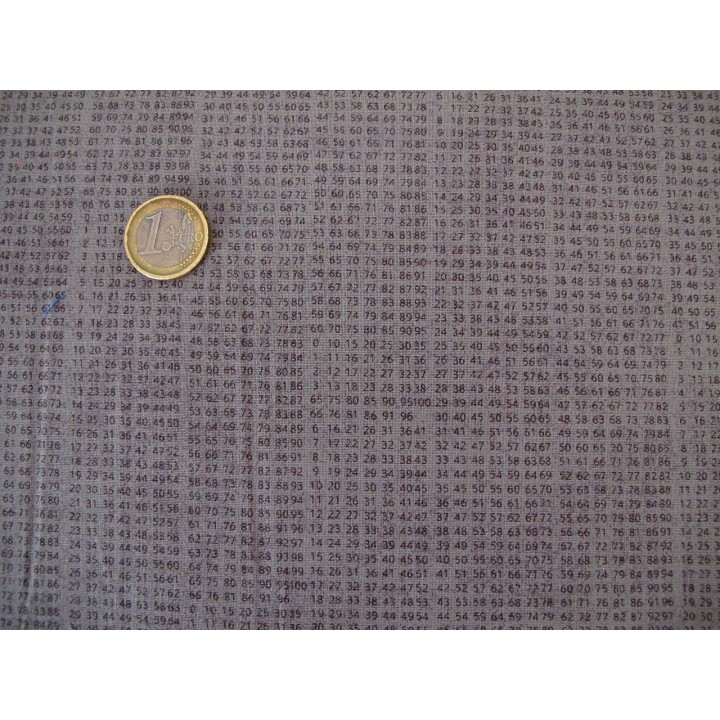 Patchworkstoff Zahlen grau Compositions Quiltstoff