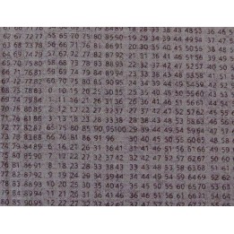 Patchworkstoff Zahlen grau Compositions Quiltstoff