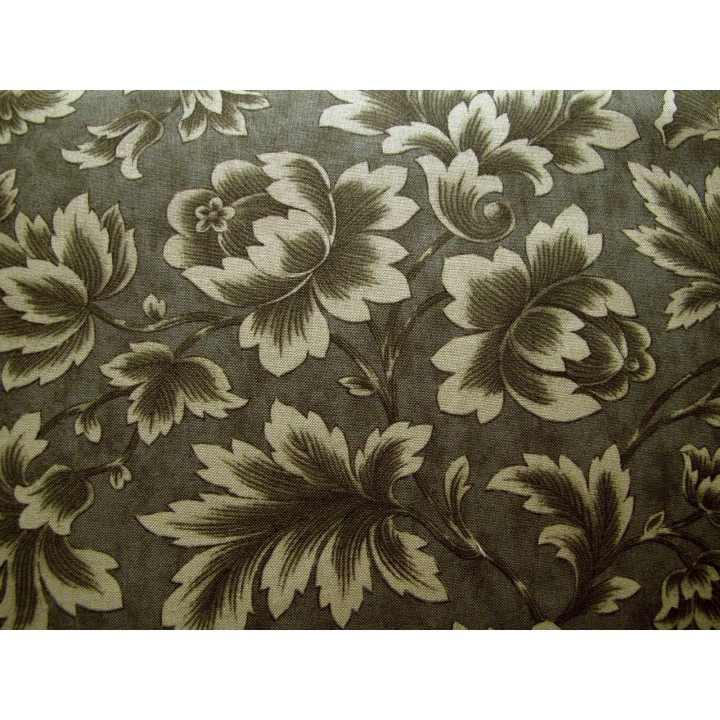 Blumenstoff grün Midnight Clear Patchworkstoff