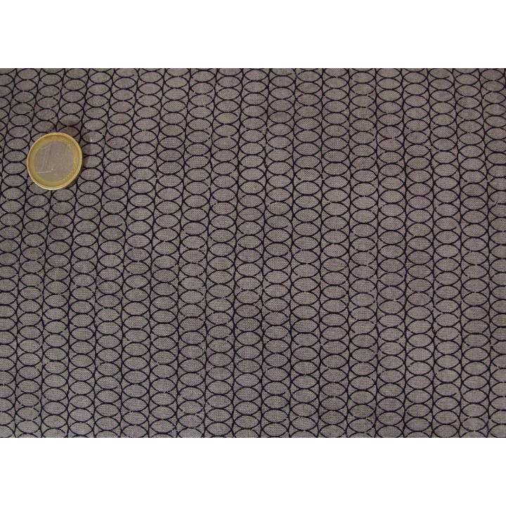 Patchworkstoff Kreise grau Metropolis